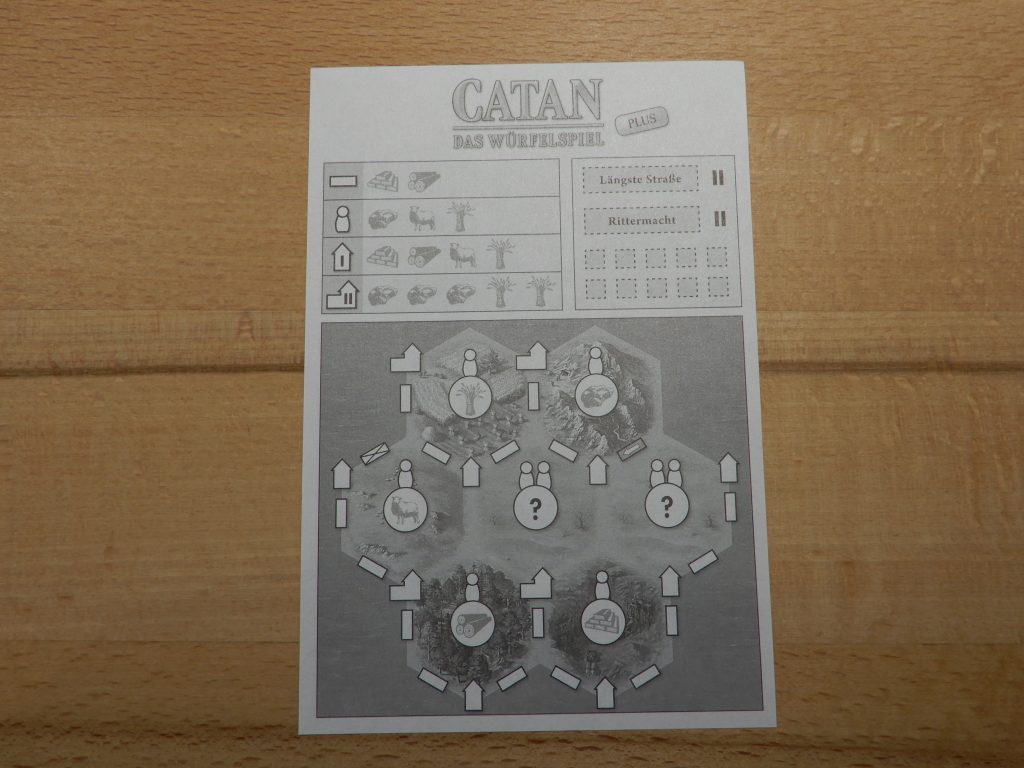Catan - Das Würfelspiel: Das Spielblatt Plus