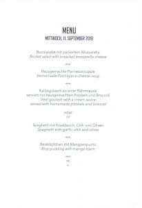 Menu Mittwoch
