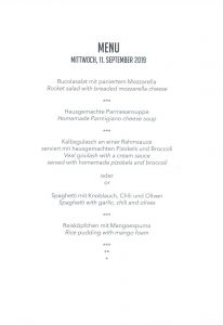 Menu Mittwoch