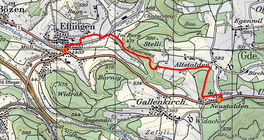 Bözberg - Römerweg - Effingen