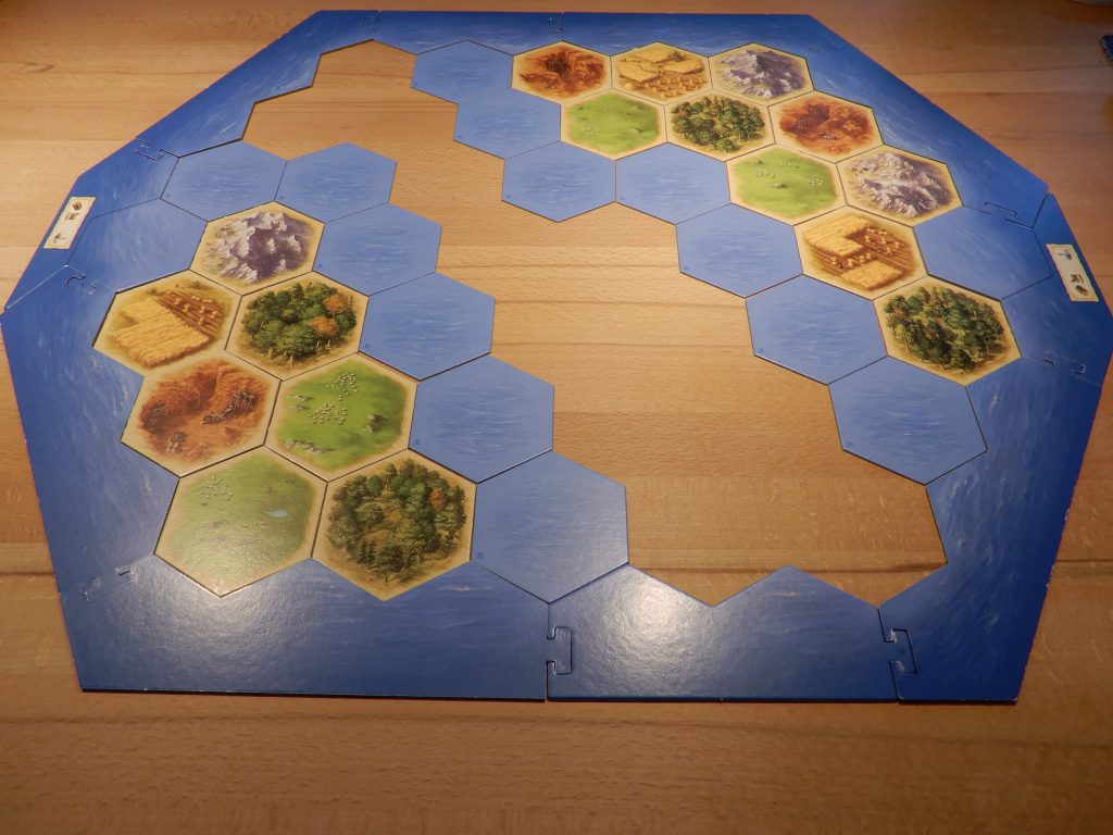 Catan - Aufbau der zwei Inseln