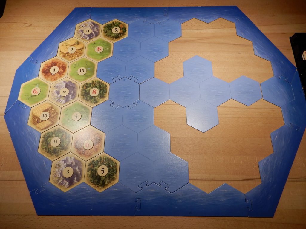 Catan - Die Startinsel mit Zahlenchips