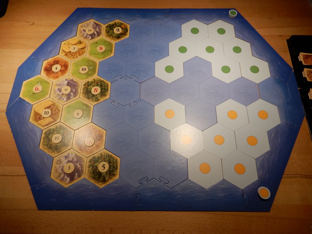 Catan - Aufbau der unentdeckten Inseln