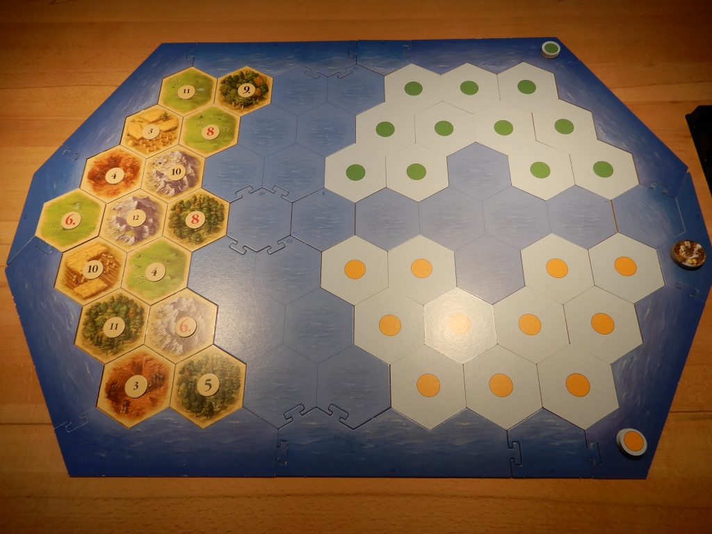 Catan - Aufbau der unentdeckten Inseln