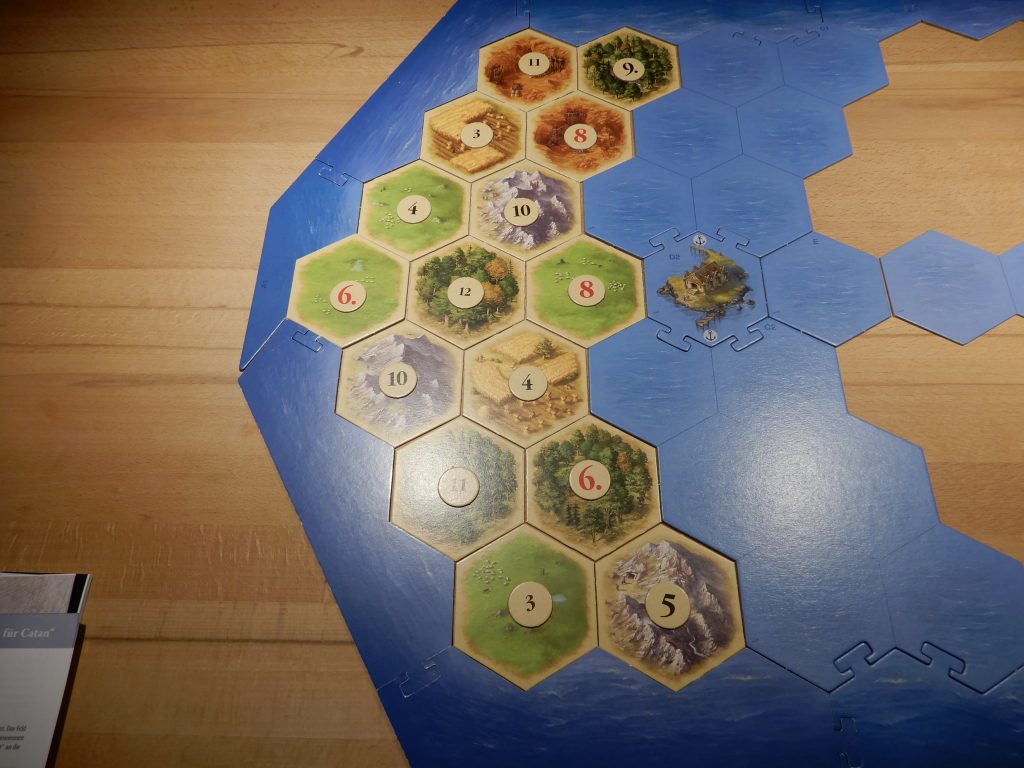 Catan - Die Startinsel mit Zahlenchips