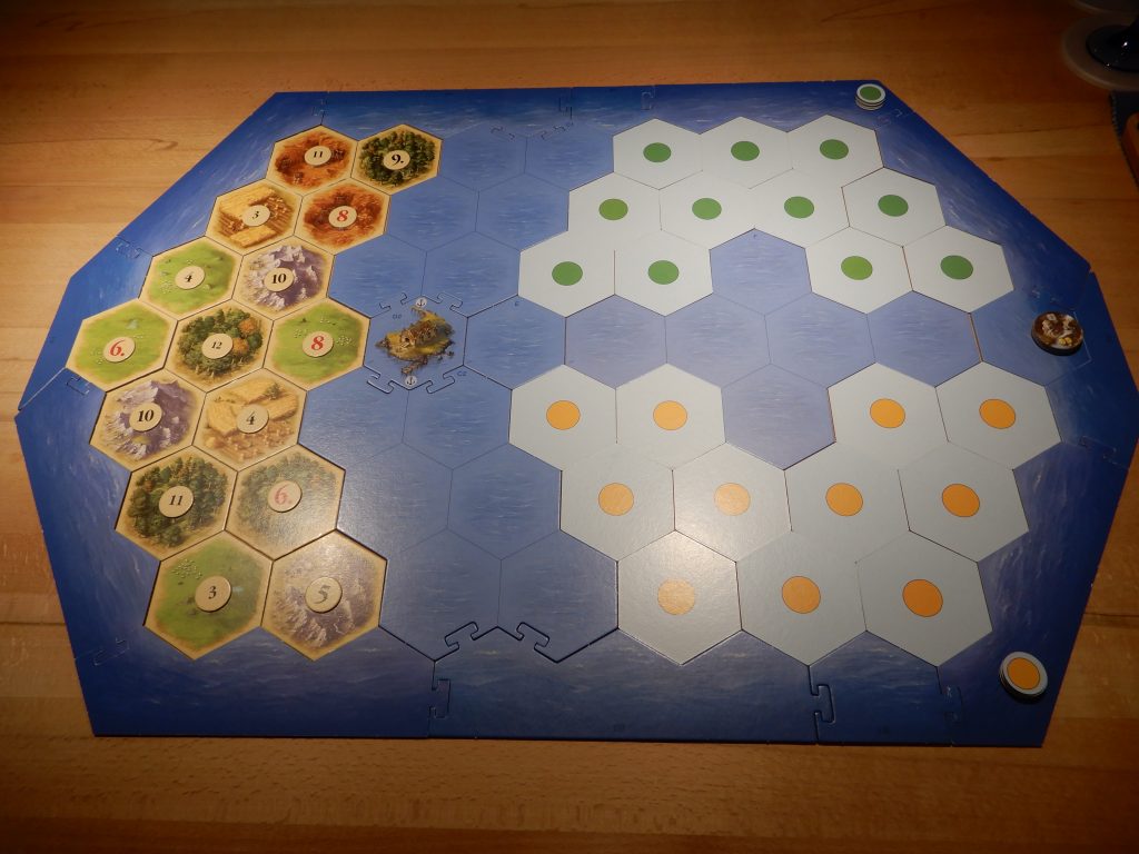 Catan - Aufbau der unentdeckten Inseln