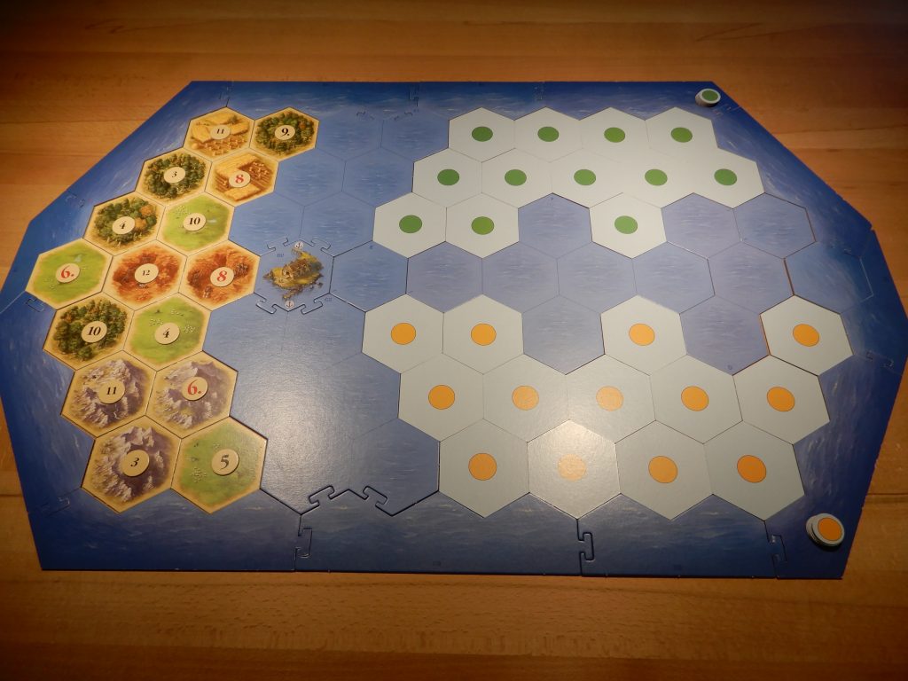 Catan - Aufbau der unentdeckten Inseln