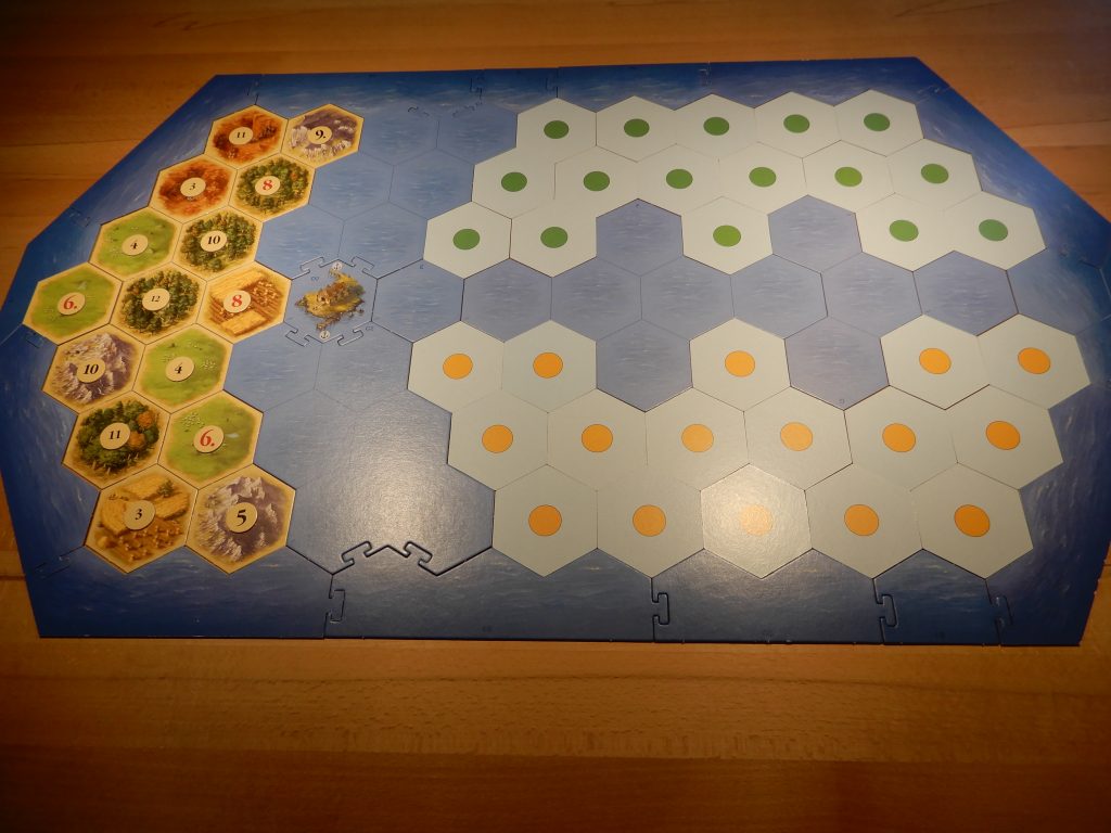 Catan - Aufbau der unentdeckten Inseln