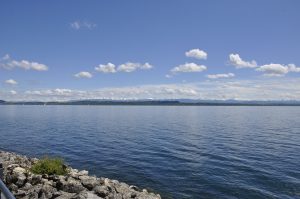 Lac de Neuchâtel und Alpenpanorama