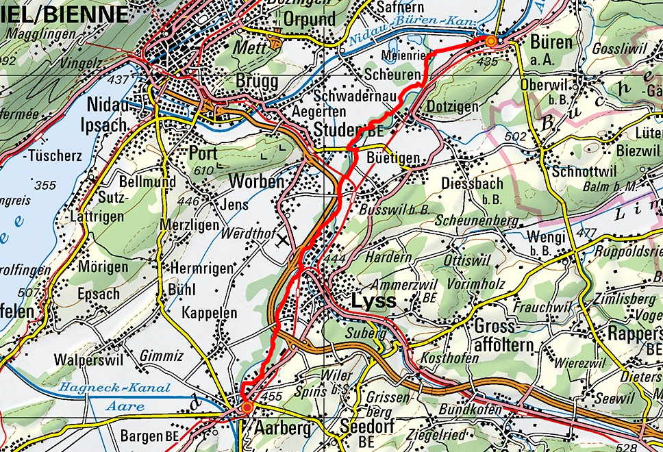 Büren a. A. - Lyss - Aarberg