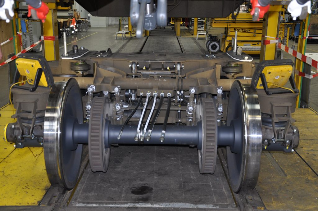 Drehgestell eines DPZ Zwischenwagen