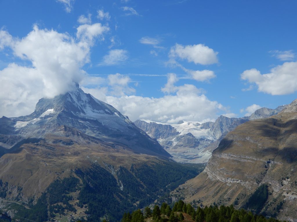 Ausblick auf das "versteckte" Matterhorn