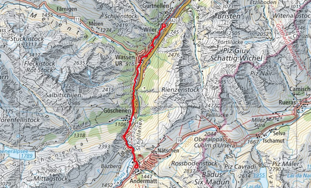 Andermatt - Göschenen - Gurtnellen