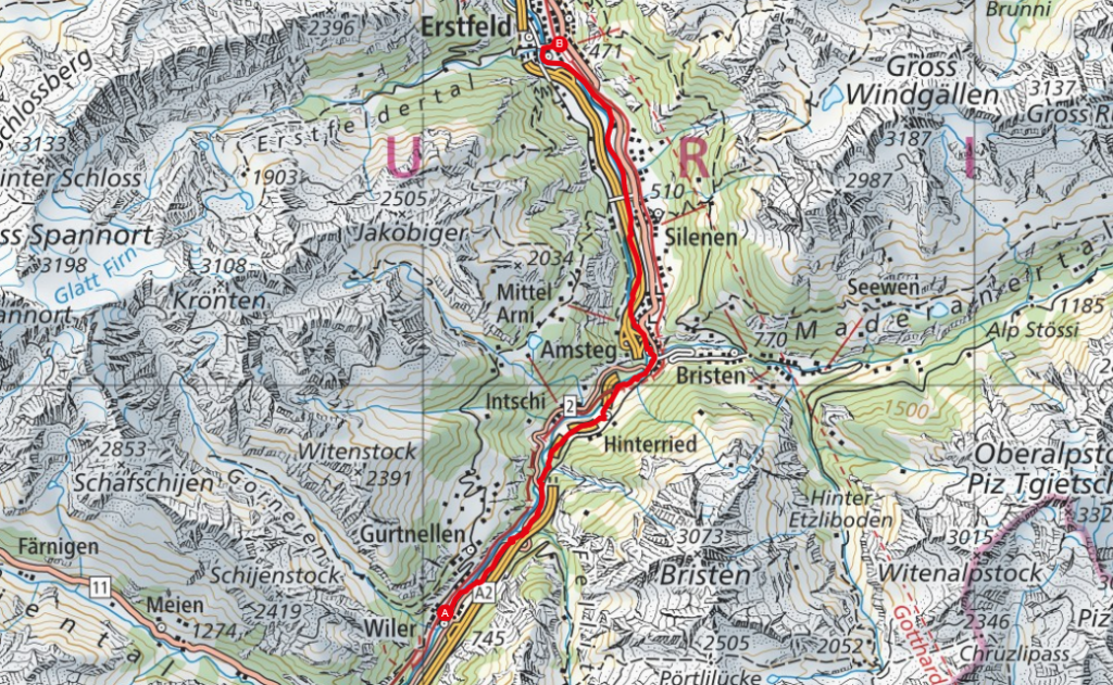 Gurtnellen - Amsteg - Erstfeld