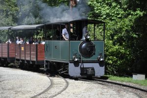 Der Lukas fährt mit seinem Zug ein