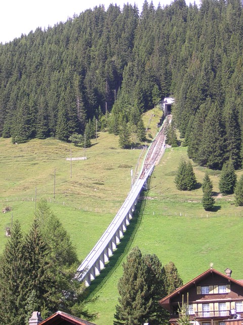 Trassee der Standseilbahn